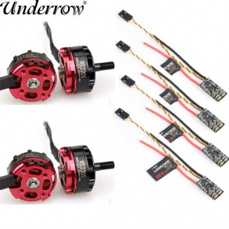 Szín: RS2205 2600KV Combo - 4db Eredeti EMAX RS2205 2300KV /2600KV Brushless Motor CCW Motor  Lightning 30A mini ESC készlet