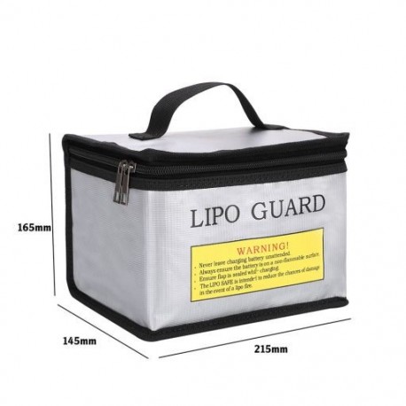 Szín: Szíj nélkül - Új 215x145x165 mm-es Lipo akkumulátoros széftáska tűzálló robbanásbiztos táska RC Lipo Battery