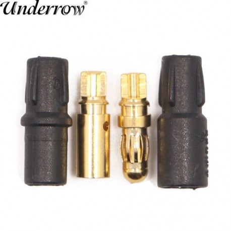Szín: 10 pár - 20db Amass 3,5 mm-es SH3,5 aranyozott csatlakozó védőhüvelyekkel Rc motor ESC drón autós csónak