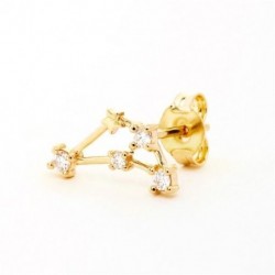 10 - 1 db 12 Constellations 925 Sterling ezüst fülbevaló női fülbevaló fülbevaló füllyukasztás 18K arany esküvői