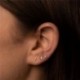 1 db - 1db mini kristály fülbevaló ezüst 925 női fülbevaló, porc piercing cirkónia 18 karátos arany finom ékszer