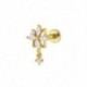 1 db - 1db Love Pearl Leaf Fülbevaló Ezüst 925 Fülbevaló Női Fülbevaló Kezdő Porc Piercing Esküvői Szép Ékszer