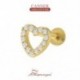 1 db - 1db Love Pearl Leaf Fülbevaló Ezüst 925 Fülbevaló Női Fülbevaló Kezdő Porc Piercing Esküvői Szép Ékszer