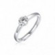 6 - 1CT Moissanite eljegyzési gyűrű női 925 klasszikus fehérarany bevonatú, minősített kerek briliáns laboratóriumi