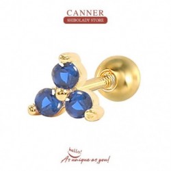 7 - 1 db ezüst 100%    925 ékszer női fülbevaló színes cirkon karika fülbevaló piercing esküvői 18 karátos arany 2023