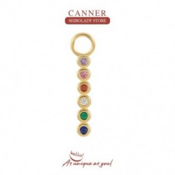 11 - 1 db ezüst 100%    925 ékszer női fülbevaló színes cirkon karika fülbevaló piercing esküvői 18 karátos arany 2023