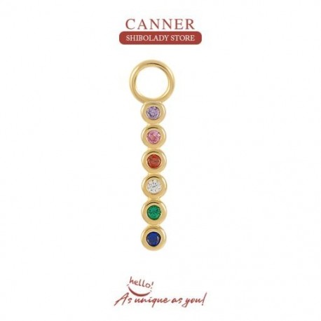 11 - 1 db ezüst 100%    925 ékszer női fülbevaló színes cirkon karika fülbevaló piercing esküvői 18 karátos arany 2023