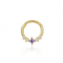 2 - 1 db fehér kristály 925 sterling ezüst fülbevaló női karikás fülbevaló piercing Aretes 18K arany finom ékszer 2022