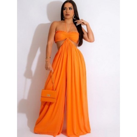 Szín: narancssárga L - Nyári, háttámla nélküli derékpánt, kivágott strandkombó, vállról lefelé szexi, bő, széles