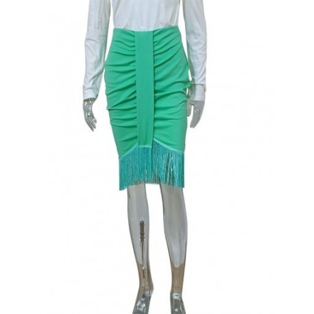 Szín: zöld L - Bojt Hemline szexi női domború bodycon szoknya Szexi magas derekú push up csomag csípő alsó elegáns