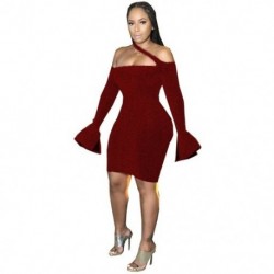 Szín: bordó XL - Új, hosszú, lobogó ujjú, ferde nyakú Vestido Ladies Empire derék, egyszínű összefűzött ruhák női