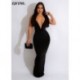 Szín: Rose M - Luxus szexi spagettipántos sellő maxi ruha Női dekoltázs nyitott hátú Bodycon ruhák Elegáns