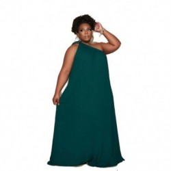 Szín: zöld XL - Női ruhák 2021 Nagy méretű női ruházat Szexi elegáns parti laza kötésű maxi ruha Utcai ruházat