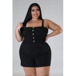 Szín: fekete XXXL - Nagy méretű nadrág Női Jumpsuit Ruházat Masszív Slip Fűző Szexi Alkalmi Rövidnadrágok