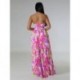 Szín: 2 XXXL - Egyrészes női jumpsuit, virágmintás, széles lábú, szexi váll nélküli body, új nyáron
