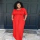 Szín: piros XXXL - Nagy méretű női ruhák divatos 5xl rugalmas, elegáns, magas derekú, laza alkalmi ruha Maxi ruhák 2021