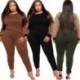 Szín: fekete 5XL - Nagy méretű készletek 2 részes ruhák női őszi ruhák melegítő ruha tréningruha Leopard Patchwork