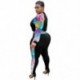 Szín: 1 XXL - Nagy méretű L-4XL női 2 részes szett nyakkendő festék patchwork Strech Activewear kocogó outfit motoros