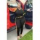 Szín: 3 XXL - Nagy méretű L-4XL női 2 részes szett nyakkendő festék patchwork Strech Activewear kocogó outfit motoros