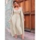 Szín: fehér M - Akaily Fall White Fleece 3 háromrészes szettek Női téli ruhák Fekete ujjatlan Crop felső hosszú ujjú