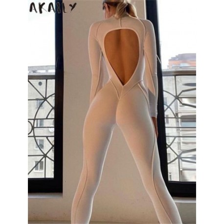 Szín: fekete S - AKAILY Nyári fehér alkalmi ruha nőknek 2023 Streetwear O nyakú, hosszú ujjú, hát nélküli Bodycon
