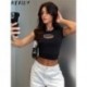 Szín: fekete L - Akaily Summer Street Graphics kék felsők nőknek 2023 O nyakú ujjatlan nyomtatás Y2K Crop Tops divatos