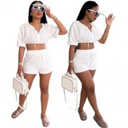 Szín: fehér L - Akaily fehér húzózsinór 2, kétrészes készletek, hozzáillő női készletek, nyári ruhák 2022-es