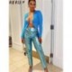 Szín: Lake Blue L - Akaily Spring Streetwear tömör női nadrág 2023 világos derék széles szárú zöld nadrág alkalmi
