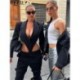 Szín: fekete L - Akaily Fall Black Blazers Body Női Szexi One Piece Party Rave Outfitek 2022 Hát nélküli hosszú ujjú
