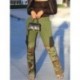 Szín: Army Green L - Akaily Fall Camo Print Patchwrok Női nadrágok 2022 Magas derekú zsebek Cargo Baggy Pants Női Egyenes,