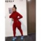 Szín: narancssárga XL - Akaily Blue Jumpsuit nőknek 2023 kauzális hosszú ujjú Bodycon Jumpsuits női fekete cipzáras