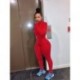 Szín: Piros XL - Akaily Blue Jumpsuit nőknek 2023 kauzális hosszú ujjú Bodycon Jumpsuits női fekete cipzáras egyszerű