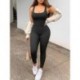 Szín: fekete M - Akaily Summer Outfits Bordás Jumpsuit Női 2023 Tréningruha One Pieces Ujjatlan Bodycon Jumpsuit Streetwear