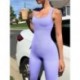 Szín: lila M - Akaily Summer Outfits Bordás Jumpsuit Női 2023 Tréningruha One Pieces Ujjatlan Bodycon Jumpsuit Streetwear
