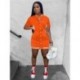 Szín: narancs1 S - Akaily Casual Black Plus Size Pink Summer Bodycon ruha Női Streetwear Rövid ujjú ruha Fehér mini ruhák