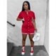 Szín: Piros 1 S - Akaily Casual Black Plus Size Pink Summer Bodycon ruha Női Streetwear Rövid ujjú ruha Fehér mini ruhák