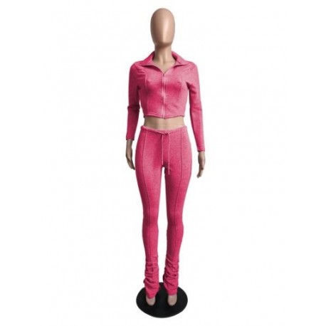 Szín: Rose Red XXL - Akaily Fall Streetwear 2, kétrészes szettek, Női összeillő szettek, alkalmi ruhák, 2022, hosszú