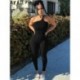 Szín: fehér L - Akail Summer Streetwear Skinny Solid Jumpsuits Női ruhák 2023 Alkalmi One Pieces Fekete Bodycon Hát