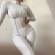 Szín: fehér M - Akaily őszi fehér bordás jumpsuit Streetwear egyrészes ruhák nőknek 2021 fekete, nyakú, hosszú ujjú