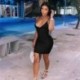 Szín: fekete M - Akaily Autumn Streetwear Ruched ruhák nőknek 2021 Camis V nyakú ujjatlan Bodycon rövid ruha női