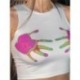 Szín: lila S - Akaily Summer Streetwear Hands Graphics felsők Női 2023 O Nyak Ujjatlan Crop Tank Tops Nyomtatott Bodycon