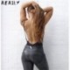 Szín: kék XXL - AKAILY Streetwear Bőr nadrág Női Hotpants Fekete magas derekú Bodycon Stretch Pencil Pants Jegging 2021