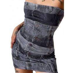 Szín: fekete M - AKAILY Summer Streetwear Y2k rövid ruhák nőknek 2023 Bodycon hát nélküli vállnélküli parti
