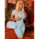 Szín: kék S - AKAILY Summer Streetwear Pink Bodycon Sport kétrészes rövidnadrág szettek nőknek 2023 Grafikus pólók és