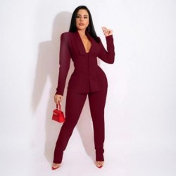 Szín: bordó XL - Akaily Autumn Streetwear 2, kétrészes készletek, női ruhák, 2021 fekete hosszú ujjú felsők és
