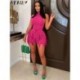 Szín: fekete XXL - Akaily Summer Streetwear Fringe 2 kétrészes szettek Női ruhák O nyakú ujjatlan felsők Skinny Shorts
