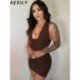 Szín: zöld L - Akaily Summer Casual 2 részes, kétrészes készletek, női ruhák, V nyakú, ujjatlan Crop tank Top Bodycon