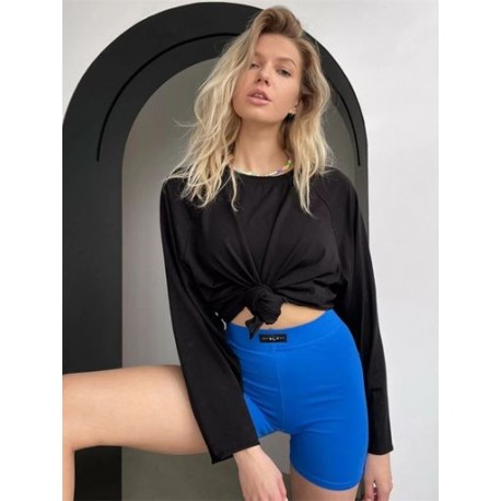 Szín: fekete S - Akaily Autumn Streetwear rózsaszín pólók női 2022 O Neck Bandage hosszú ujjú felsők Női Fekete Basic