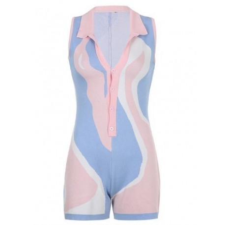 Szín: 446 kék M - Akaily őszi kötött Jumpsuit Női Elegáns Egyrészes Streetwear Outfitek 2022 Színes Patchwork Hosszú