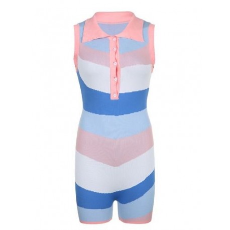 Szín: 268 kék M - Akaily őszi kötött Jumpsuit Női Elegáns Egyrészes Streetwear Outfitek 2022 Színes Patchwork Hosszú